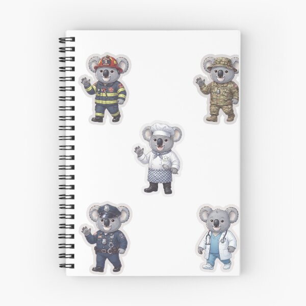 Item preview, Cute Koala Character In Professional Uniforms designed and sold by KAWAII STUDIO NB.