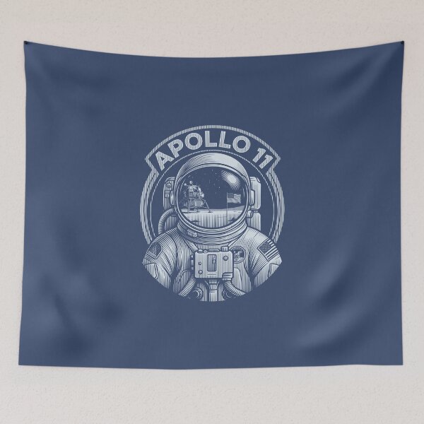 Item preview, Apollo 11 Astronaut Visor Reflection Vintage Space Badge designed and sold by KiwiRider.