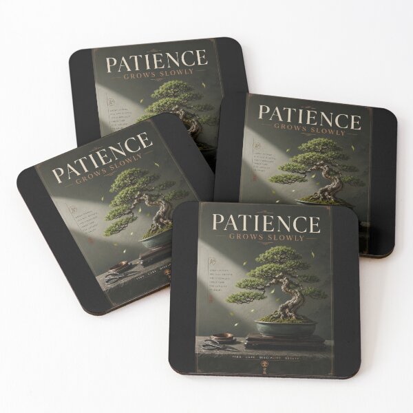 Item preview, Patience Grows Slowly – Elegant Bonsai Poster  designed and sold by Sketchlegacy.