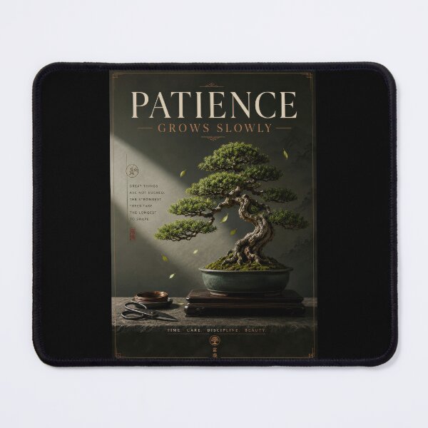 Item preview, Patience Grows Slowly – Elegant Bonsai Poster designed and sold by Sketchlegacy.