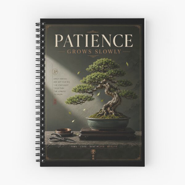 Item preview, Patience Grows Slowly – Elegant Bonsai Poster  designed and sold by Sketchlegacy.