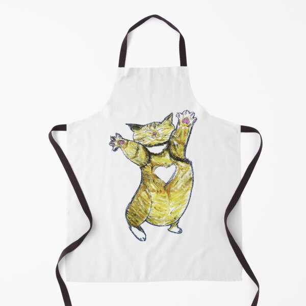 Item preview, Cute Hugging Ginger Cat with Heart Crayon Art designed and sold by MagicYana.