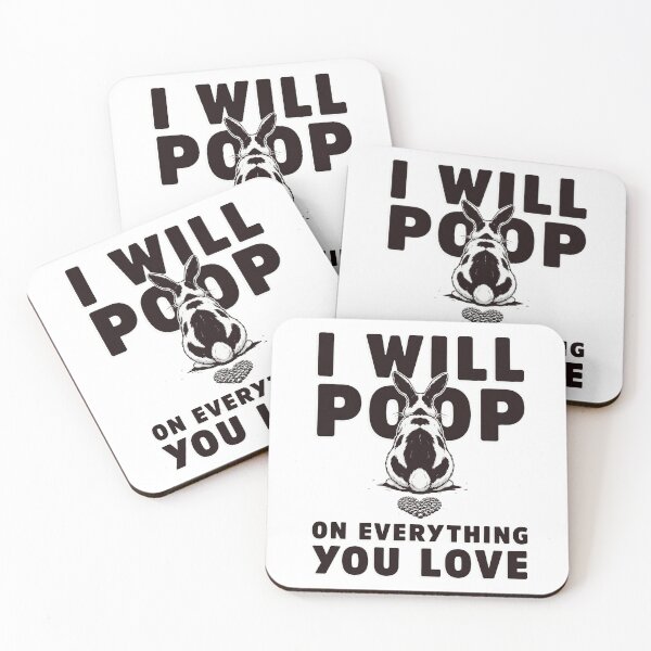 Item preview, I Will Poop on Everything You Love funny rabbit designed and sold by Welldoh.
