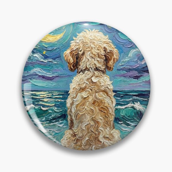 Item preview, Beach Nights - Goldendoodle designed and sold by AjaTrier.