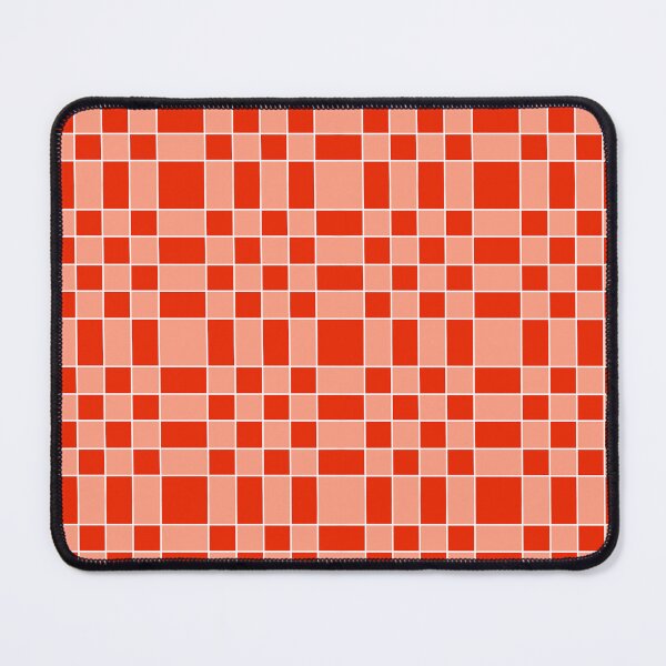 Item preview, Vibrant Red Retro Geometric Grid Pattern designed and sold by VOYID ART STUDIO.