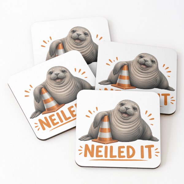Item preview, Funny Elephant Seal Neiled It Cartoon designed and sold by VGAfanatic.