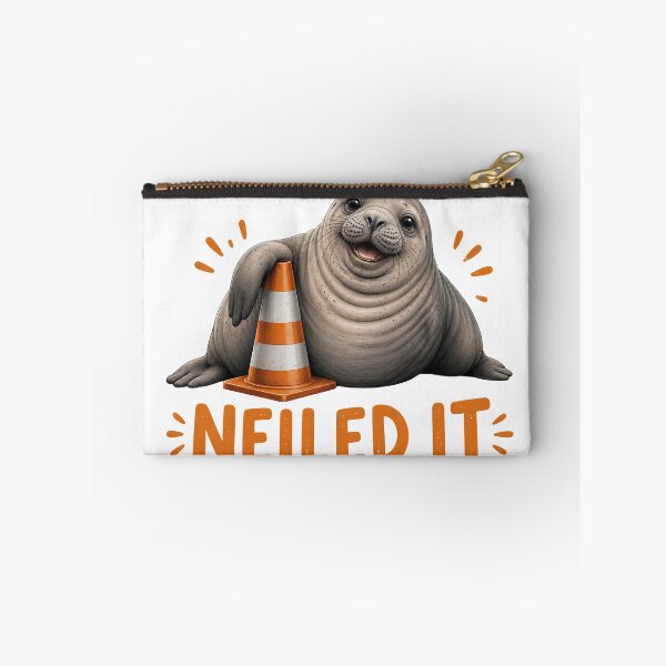 Item preview, Funny Elephant Seal Neiled It Cartoon designed and sold by VGAfanatic.