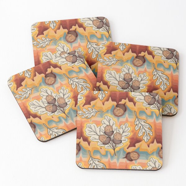 Item preview, Acorn Leaves Seamless Pattern designed and sold by dotdotsmilecreative.