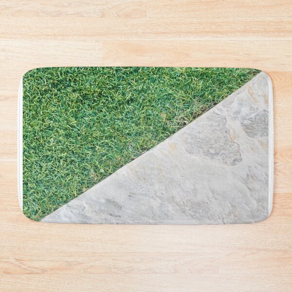 Item preview, Diagonal Split of Green Grass and Stone Pavement Texture for Landscaping and Design Background designed and sold by Nmallia.