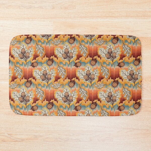 Item preview, Acorn Leaves Seamless Pattern designed and sold by dotdotsmilecreative.