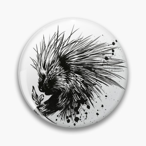 Item preview, Bold Porcupine Ink Splatter Sketch designed and sold by Inkversed.