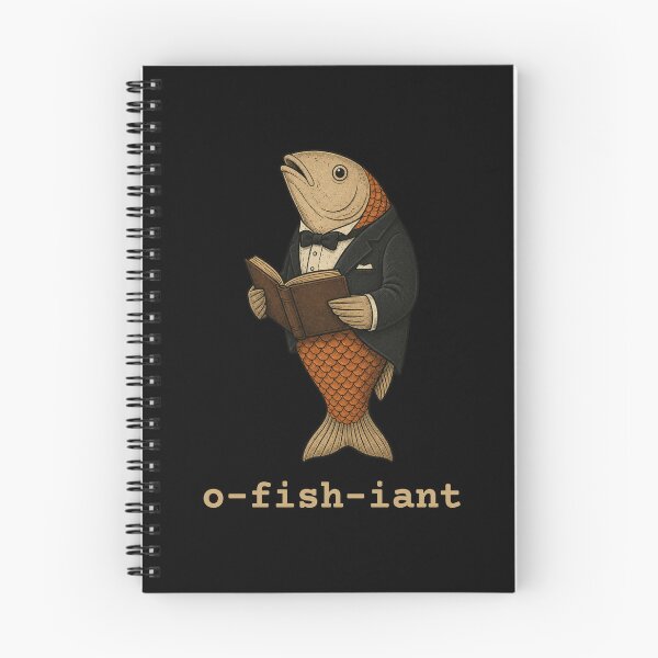 Item preview, Funny Reading Fish Cartoon Vintage Literary Animal Illustration designed and sold by MotivaChic.