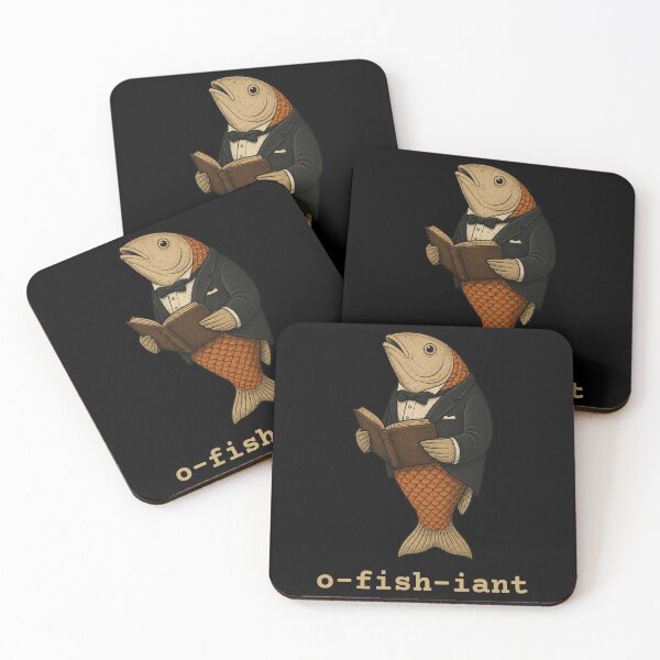 Item preview, Funny Reading Fish Cartoon Vintage Literary Animal Illustration designed and sold by MotivaChic.