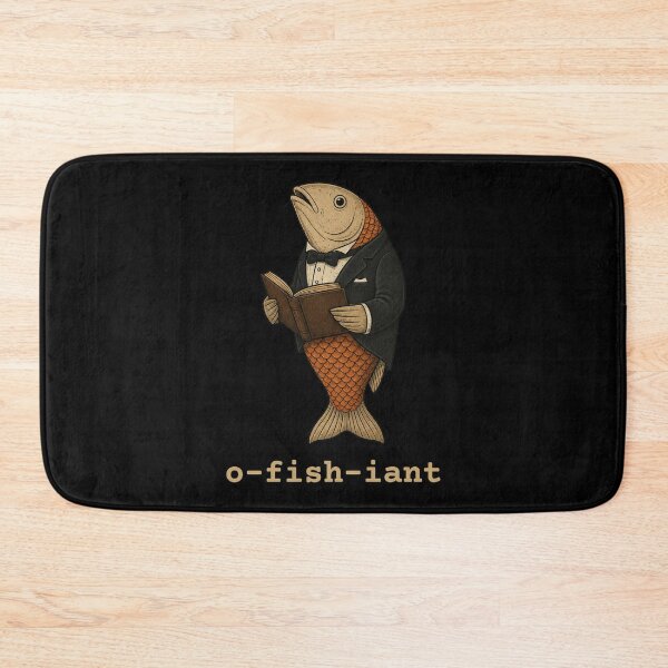 Item preview, Funny Reading Fish Cartoon Vintage Literary Animal Illustration designed and sold by MotivaChic.