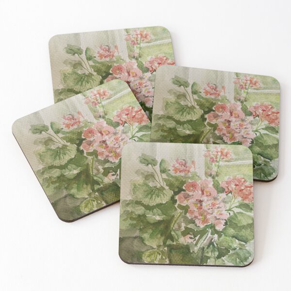 Item preview, Happy Geraniums  designed and sold by paintingsbyk.