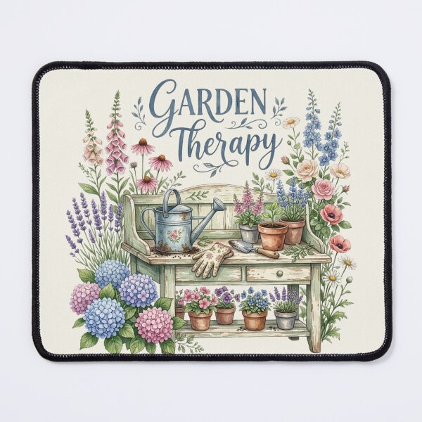 Item preview, Garden Therapy Vintage Watercolor Shabby Chic Floral Potting Bench designed and sold by PACS0011.