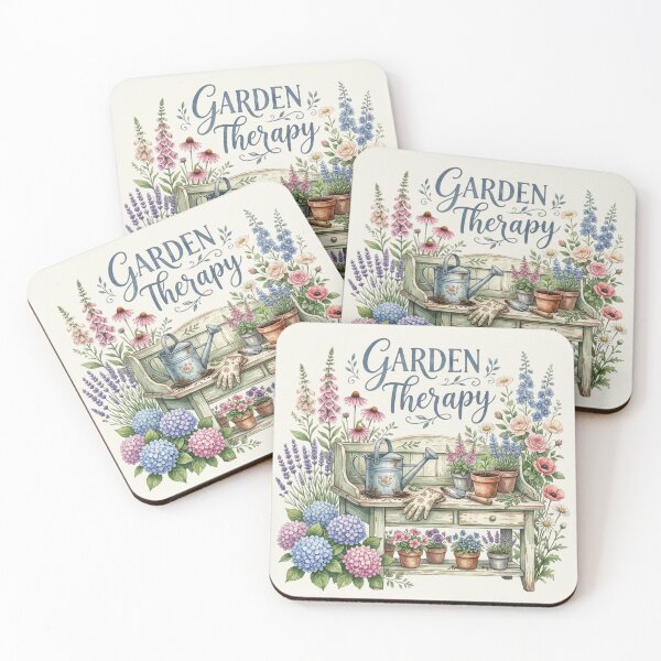 Item preview, Garden Therapy Vintage Watercolor Shabby Chic Floral Potting Bench designed and sold by PACS0011.