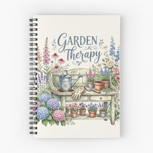Item preview, Garden Therapy Vintage Watercolor Shabby Chic Floral Potting Bench designed and sold by PACS0011.