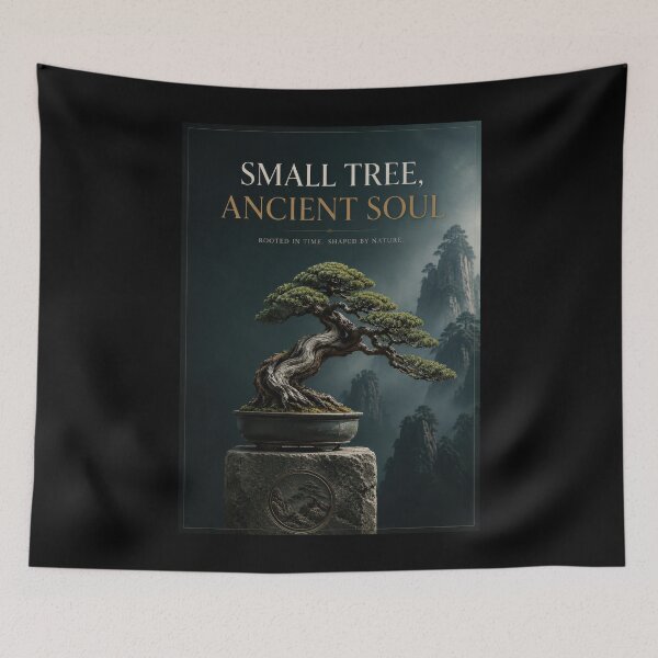Item preview, Small Tree, Ancient Soul – Majestic Bonsai Poster  designed and sold by Sketchlegacy.