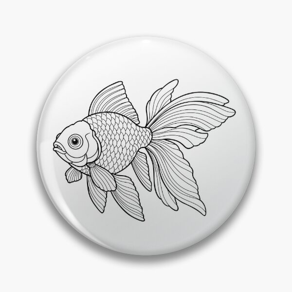 Item preview, Elegant Goldfish Illustration designed and sold by ArtPer-design.