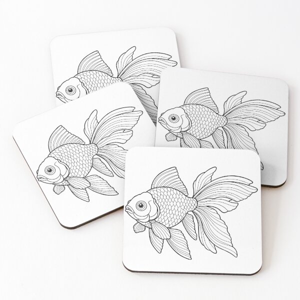 Item preview, Elegant Goldfish Illustration designed and sold by ArtPer-design.