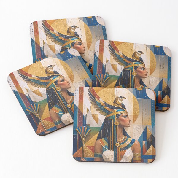 Item preview, Egyptian Goddess Nechbet painting. designed and sold by GalleryKauffeld.