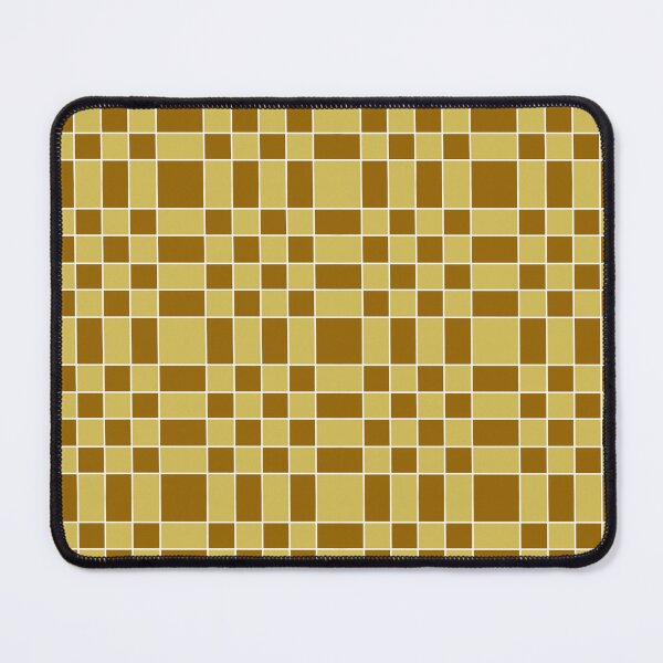 Item preview, Retro Gold and Brown Geometric Grid Pattern designed and sold by VOYID ART STUDIO.