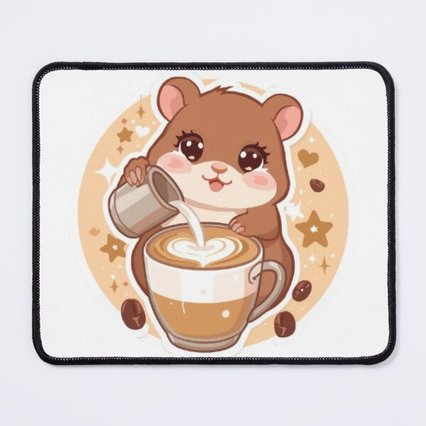 Item preview, Cute Latte Art Hamster Kawaii Sticker | Cozy Coffee Barista Gift designed and sold by Stylestickers55.