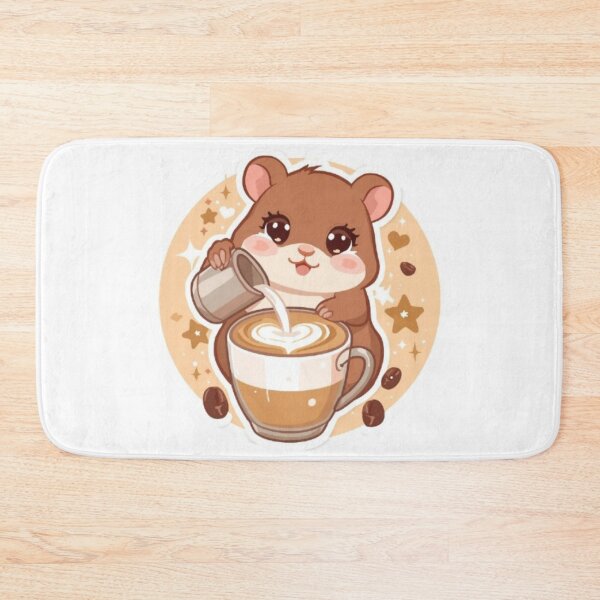 Item preview, Cute Latte Art Hamster Kawaii Sticker | Cozy Coffee Barista Gift designed and sold by Stylestickers55.