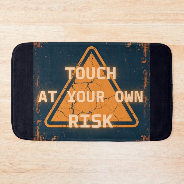Item preview, Vintage Industrial Touch At Your Own Risk Warning Sign designed and sold by Biedroneczka.