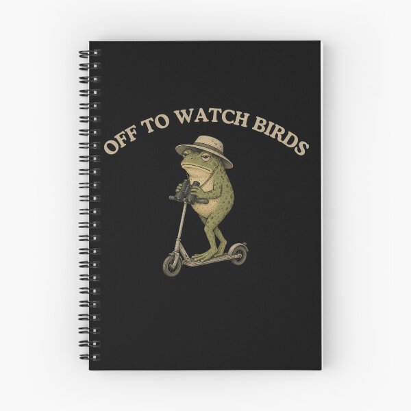 Item preview, Funny Birdwatching Frog Cartoon Vintage Nature Humor Illustration designed and sold by MotivaChic.
