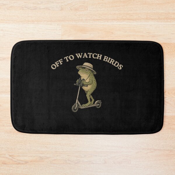 Item preview, Funny Birdwatching Frog Cartoon Vintage Nature Humor Illustration designed and sold by MotivaChic.