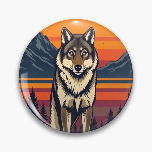 Item preview, Vintage National Park Wolf Retro Sunset Wildlife T-Shirt Design designed and sold by oleend.