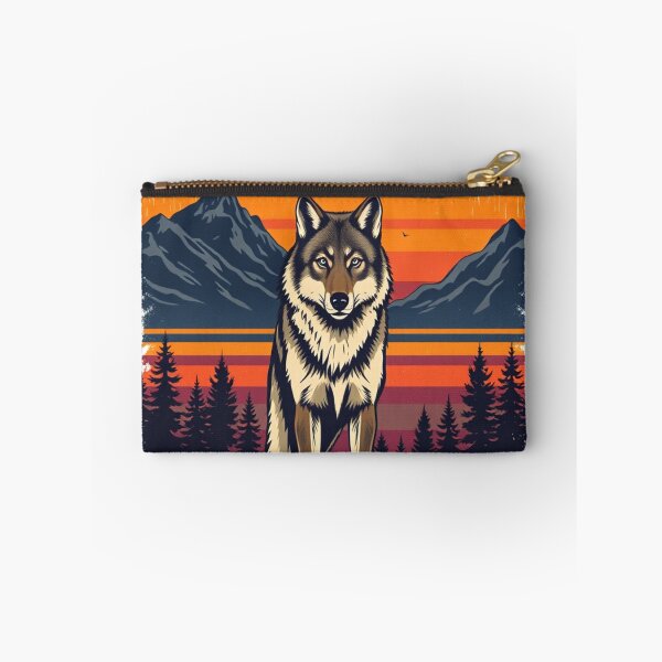 Item preview, Vintage National Park Wolf Retro Sunset Wildlife T-Shirt Design designed and sold by oleend.