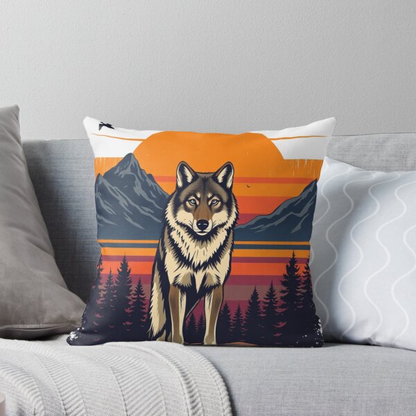 Item preview, Vintage National Park Wolf Retro Sunset Wildlife T-Shirt Design designed and sold by oleend.