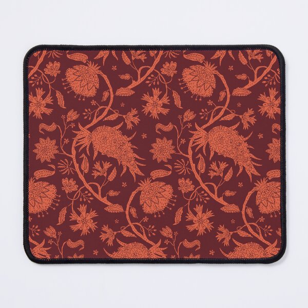 Item preview, Vintage Jacobean Floral Vine Damask - Rust Terracotta Red designed and sold by paldronma.