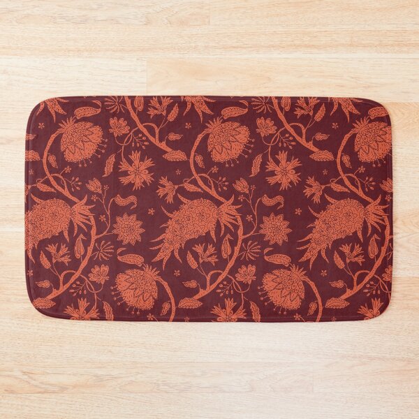 Item preview, Vintage Jacobean Floral Vine Damask - Rust Terracotta Red designed and sold by paldronma.