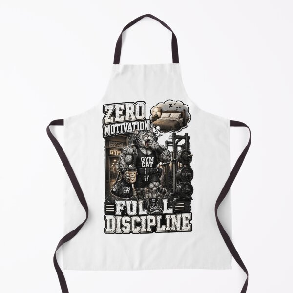 Item preview, Zero Motivation Full Discipline Funny Gym Cat Fitness Gift designed and sold by Digistore1221.