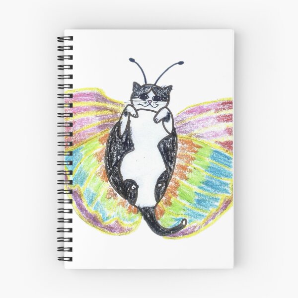 Item preview, Cute Butterfly Cat Crayon Art designed and sold by MagicYana.