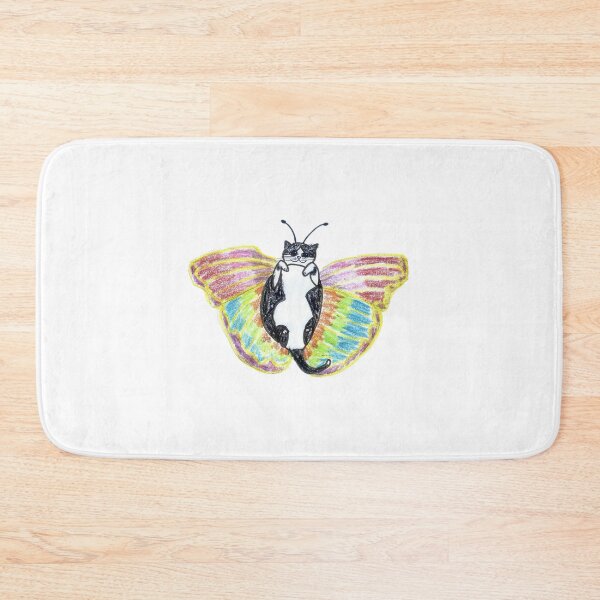 Item preview, Cute Butterfly Cat Crayon Art designed and sold by MagicYana.