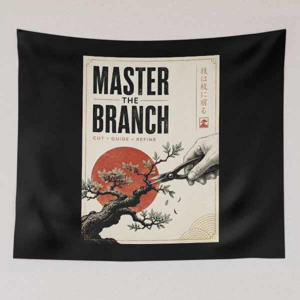 Item preview, Master the Branch – Japanese Bonsai Pruning Poster  designed and sold by Sketchlegacy.