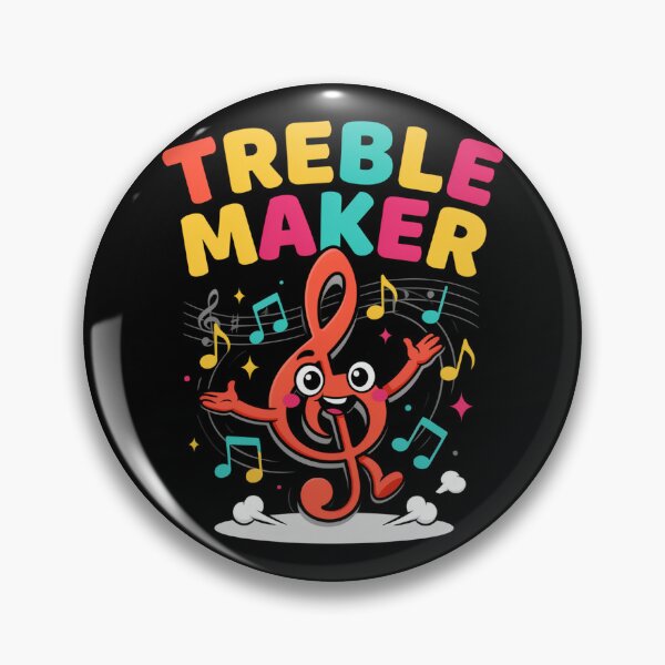 Item preview, Treble Maker – Cute Dancing Treble Clef Music Pun Design designed and sold by Midnight Veil Designs.