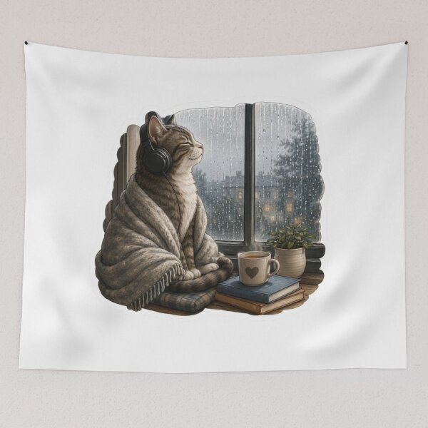 Item preview, cat relaxing designed and sold by Snurly.