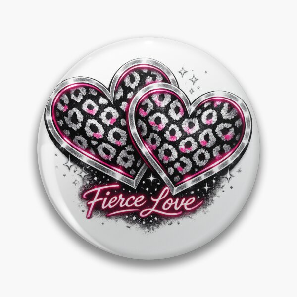 Item preview, Black Silver Leopard Hearts – Fierce Love Bold Fashion Design designed and sold by EdgeSphere.