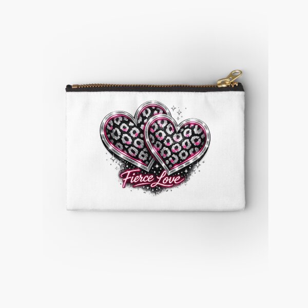Item preview, Black Silver Leopard Hearts – Fierce Love Bold Fashion Design designed and sold by EdgeSphere.