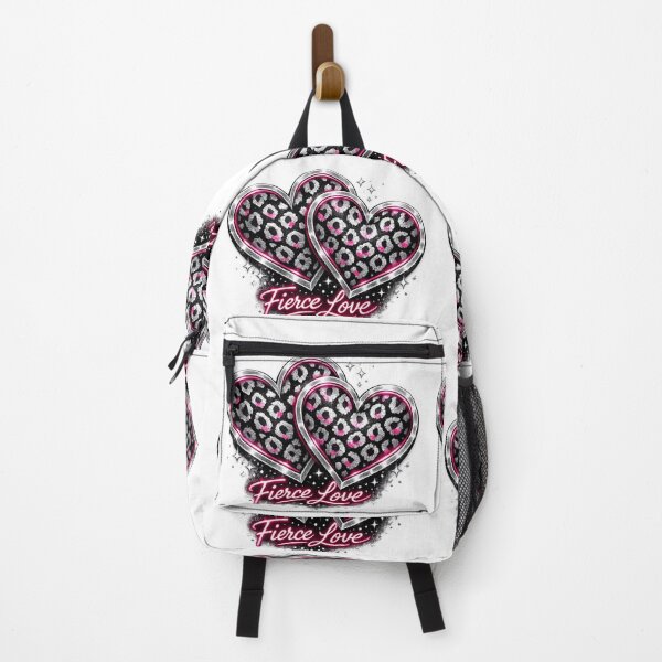 Item preview, Black Silver Leopard Hearts – Fierce Love Bold Fashion Design designed and sold by EdgeSphere.