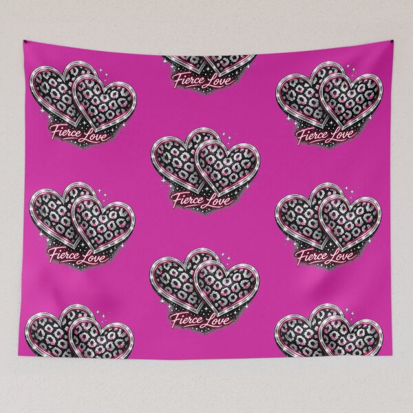 Item preview, Black Silver Leopard Hearts – Fierce Love Bold Fashion Design designed and sold by EdgeSphere.