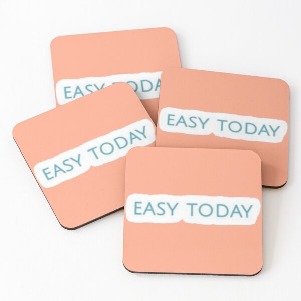 Item preview, Easy Today Minimalist Quote - Aesthetic Blue Typography Sticker designed and sold by Scro-Ciob-Shop.
