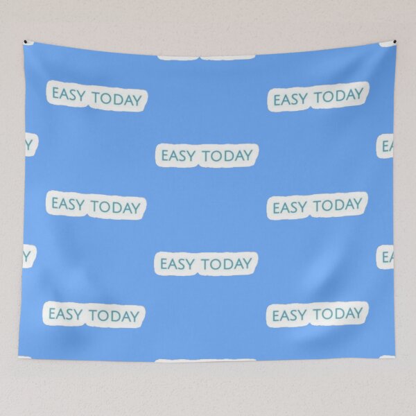 Item preview, Easy Today Minimalist Quote - Aesthetic Blue Typography Sticker designed and sold by Scro-Ciob-Shop.