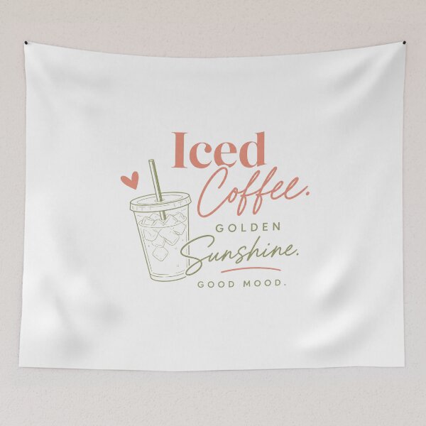 Item preview, Iced Coffee Golden Sunshine Good Mood Shirt | Minimal Coffee Lover Tee | Summer Coffee Aesthetic designed and sold by Verycutethings.